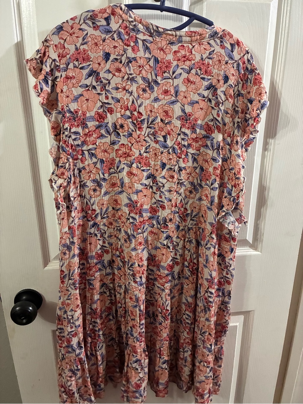Knox Rose Women’s XL Floral Tiered V-Neck Dress - Picture 8 of 8